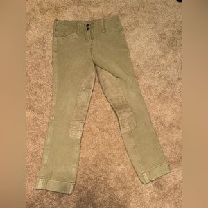 Girls Ariat beige riding pants with inner chaps